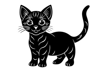 Lil Bub Silhouette Illustration - SVG, PNG, EPS, AI, PSD Files for Custom Cat Art
