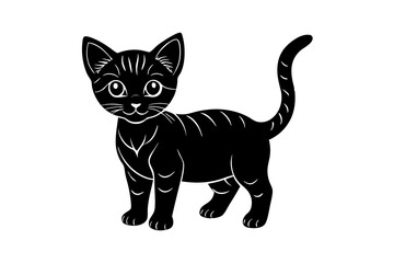 Lil Bub Silhouette Illustration - SVG, PNG, EPS, AI, PSD Files for Custom Cat Art
