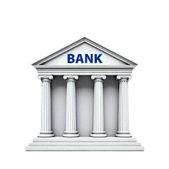 Obraz premium illustration of bank with sign