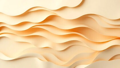 Fototapeta premium Abstract Wavy Layers Of Pale Yellow Paper