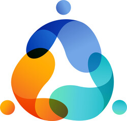 Abstract community and togetherness concept logo