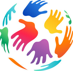 Abstract community and togetherness concept logo