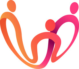 Abstract community and togetherness concept logo