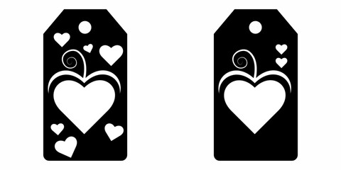 Price tag collection. Blank cardboard price tags. Retail product sticker elements with deal, hot price. Set of sale tags and labels. Set of gift or price tags shapes with hearts and love. EPS10