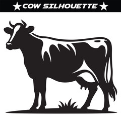 Cow silhouette vector illustration design.