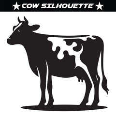 Cow silhouette vector illustration design.