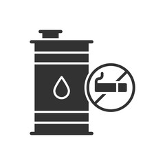 Oil Barrel Icon - No Smoke Warning Icon