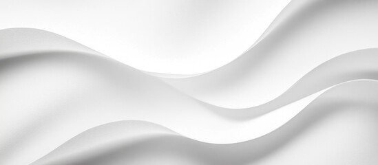Obraz premium White abstract wave texture background with smooth folds and layers copy space