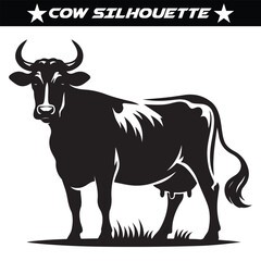 Cow silhouette vector illustration design.