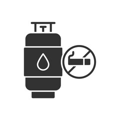 Gas Cylinder Icon - No Smoking Icon