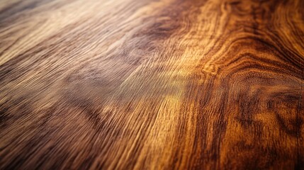 Naklejka premium Close-up of natural wooden texture with rich brown tones and visible grain patterns