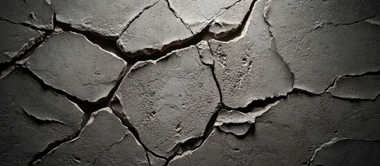 Cracked dried mud texture background with natural patterns and earthy tones