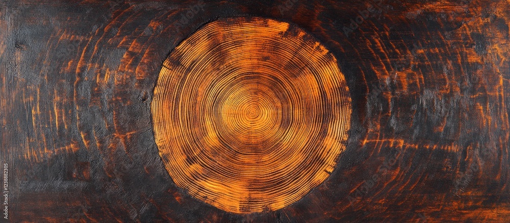 Poster abstract rusty metal texture with circular pattern and dark background
