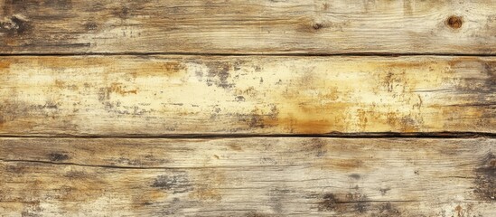Naklejka premium Rustic weathered wooden planks background with horizontal alignment