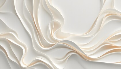 Obraz premium Abstract Creamy White Wave Background Image