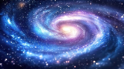 Obraz premium ethereal cosmic aurora swirls with diamond dust sparkles, flowing like liquid starlight against deep space, dreamy bokeh highlights dancing through crystalline waves