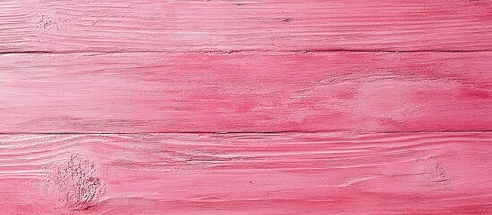 Pink wooden plank texture background with visible wood grain and knots, horizontal orientation, copy space