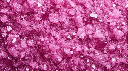 Fototapeta premium Close-up of vibrant pink crystal texture with varied shapes and facets