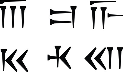 Old engraved illustration of ancient Babylonia hieroglyphs, Ancient Akkadian-speaking state and cultural area based in the city of Babylon in central-southern Mesopotamia