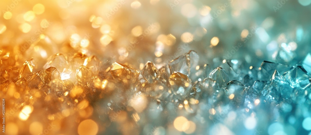 Canvas Prints colorful abstract bokeh lights in warm and cool tones with small copy space