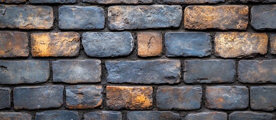 Obraz premium Old brick wall texture with weathered stones and irregular patterns