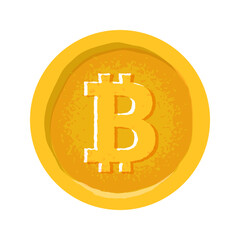 ビットコインの手描きアイコン