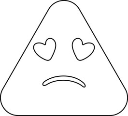 Playful Triangle Character with Hand-Drawn 