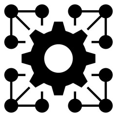 Automation System Glyph Icon