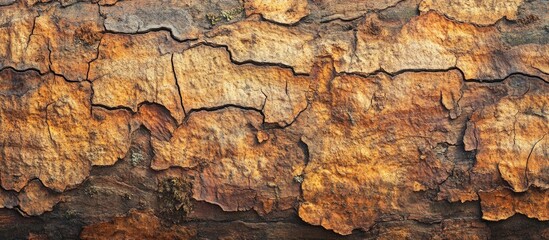 Fototapeta premium Close-up of textured tree bark with variations in color and pattern