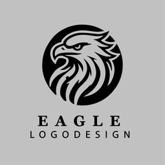  Majestic Tribal Eagle Head Logo Design Vector for Branding, Emblems, and Digital Artwork Projects in Black and White Style

