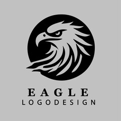  Majestic Tribal Eagle Head Logo Design Vector for Branding, Emblems, and Digital Artwork Projects in Black and White Style

