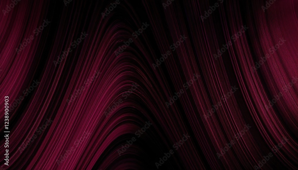 Poster abstract crimson swirl with curved lines and dynamic motion, ideal for modern digital art or graphic