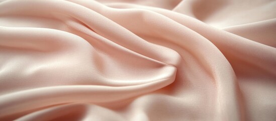Obraz premium Smooth flowing pink satin fabric texture with gentle folds
