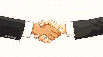 Artistic corporate handshake, Handshake Over Business Agreement Document Symbolizing Partnership, refined business negotiation art concept.