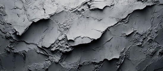 Obraz premium Abstract textured gray plaster wall surface with rough uneven layers