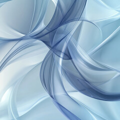 Fototapeta premium A sophisticated abstract backdrop, soft pastel blues blending with gentle curves, layered transparency effect adding depth