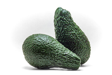 Pinkerton avocado fruit (Persea americana Cv. Pinkerton), Lauraceae. Fruit tree, evergreen. variety of avocado.