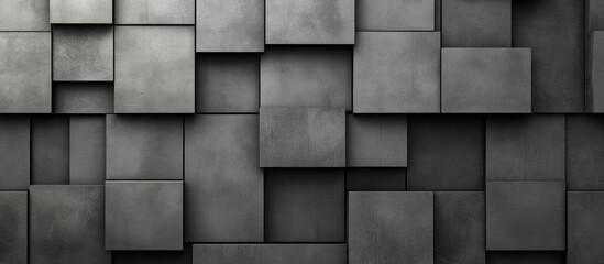 Abstract Concrete Square Patterned Wall Texture with Layered 3D Effect