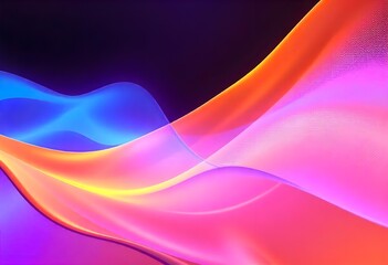 Obraz premium Vibrant Abstract Waveforms: A Symphony of Color and Light