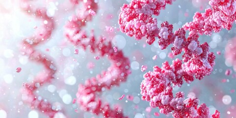 A symbolic illustration of viral evolution, with glowing RNA strands dynamically changing and mutating in a swirling motion. The design highlights the unpredictability of viral mutations 