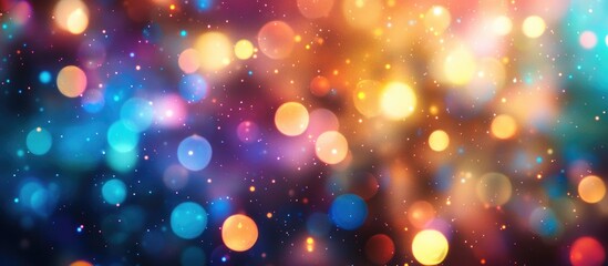 Colorful defocused lights bokeh background with vibrant circles and gradient tones