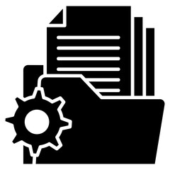 Document Management Glyph Icon
