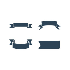 Ribbon icons set, starburst element modern simple vector illustration.