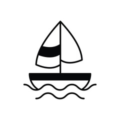 Yacht vector icon