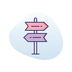 Direction Sign vector icon