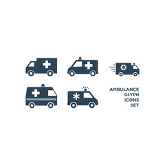 Ambulance icons set vector design illustration