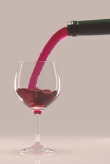 Uma taça de vinho tinto