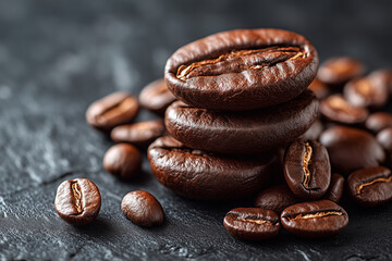 Fototapeta premium coarsely roasted coffee beans