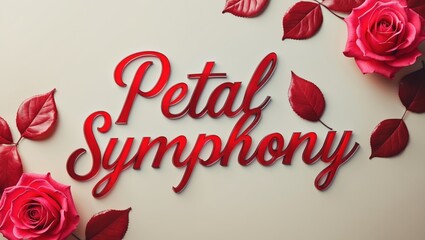 Petal Symphony: Elegant Arrangement of Red Roses and Leaves
