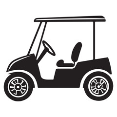 Sports & Recreation Vehicle Silhouette – Golf Cart Vector